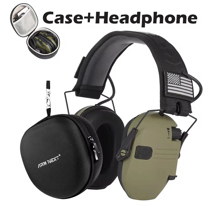 Electronic Shooting Earmuff Outdoor Hunting Shooting Hearing Protection Protection Noise Reduction Earmuffs Adjustable NRR23dB