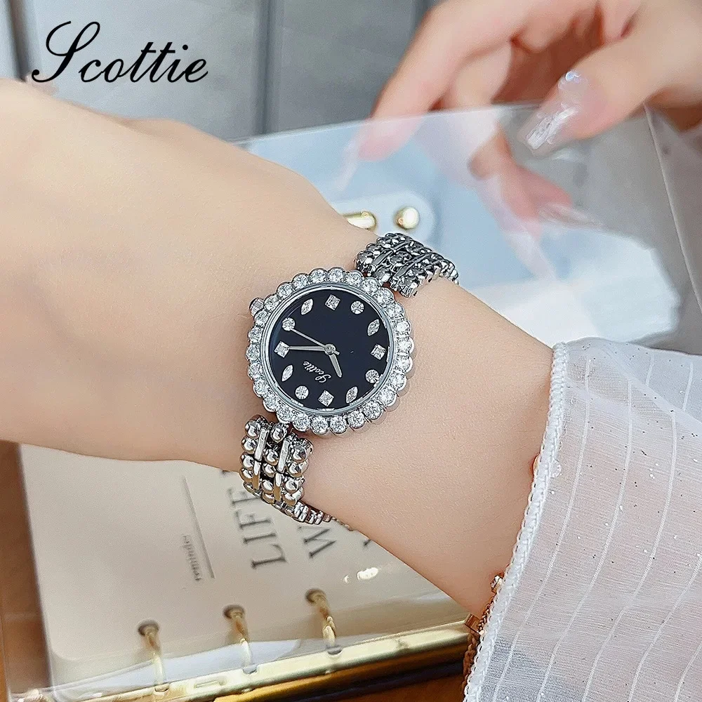 Scottie Women Quartz Watch Luxury Clock Vintage Gold Sliver Stainless Steel Band Orologio New Fashion Reloj Ladies Wristwatch