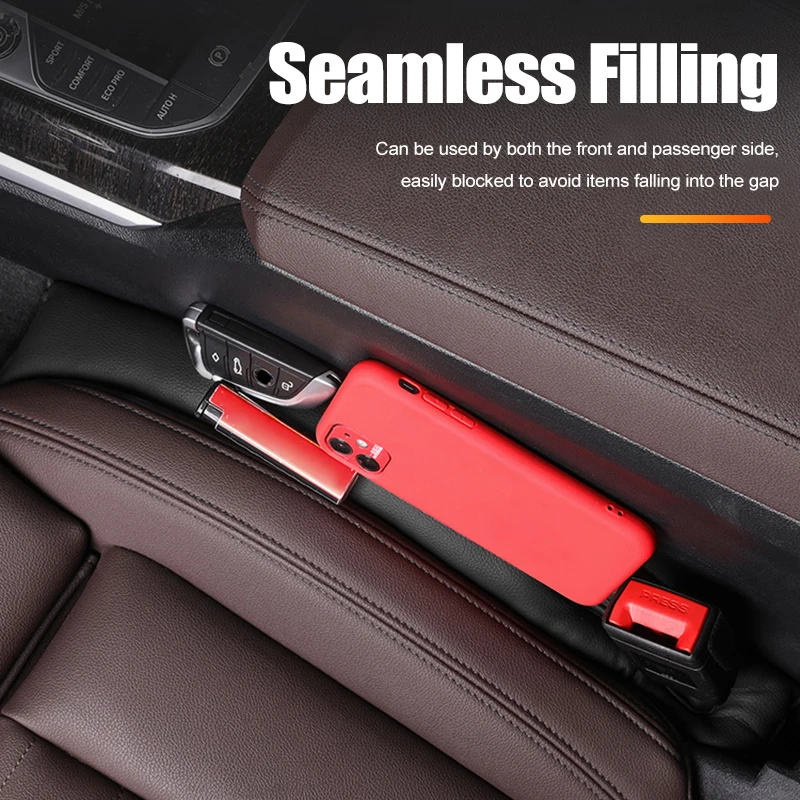 2Pcs Car Seat Gap Filler Side Seam Plug Strip Leak-proof Filling Strip Car Styling Padding Leather Leak Pads Plug Accessories