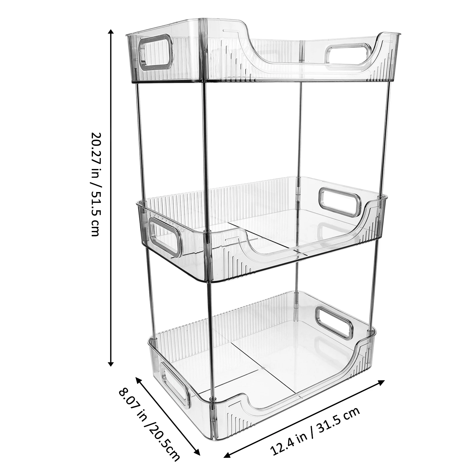 

1 set Multi-Layer Storage Shelf Bathroom Countertop Organizer Pantry Shelf Cabinet Rack Kitchen Storage Rack Carbon Steel