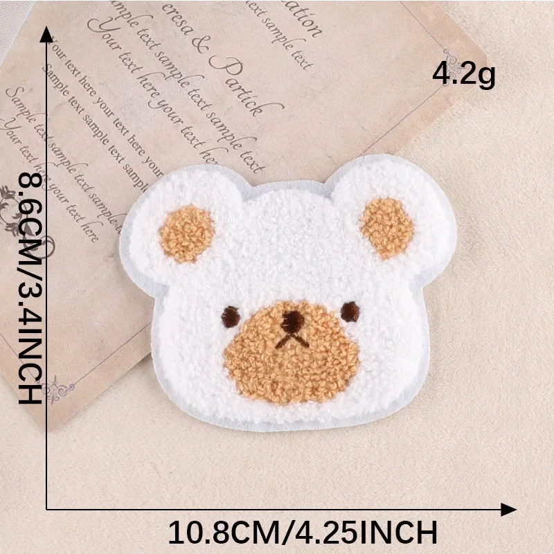 Cartoon bear head Penguin animal towel embroidered patch appliques clothing backpacks jeans DIY clothing accessories decoration