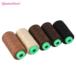 Strong Sewing Thread 1000 yards/roll Hair Extension Tool Cotton Wrapped 20S/3 Polyester Thread