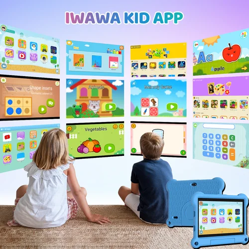 Imagen 2 del producto Tableta para niños de 10 pulgadas con funda protectora Android14 Software educativo para niños 4GB RAM 64GB ROM Bluetooth WIFI Google Play tableta para niños