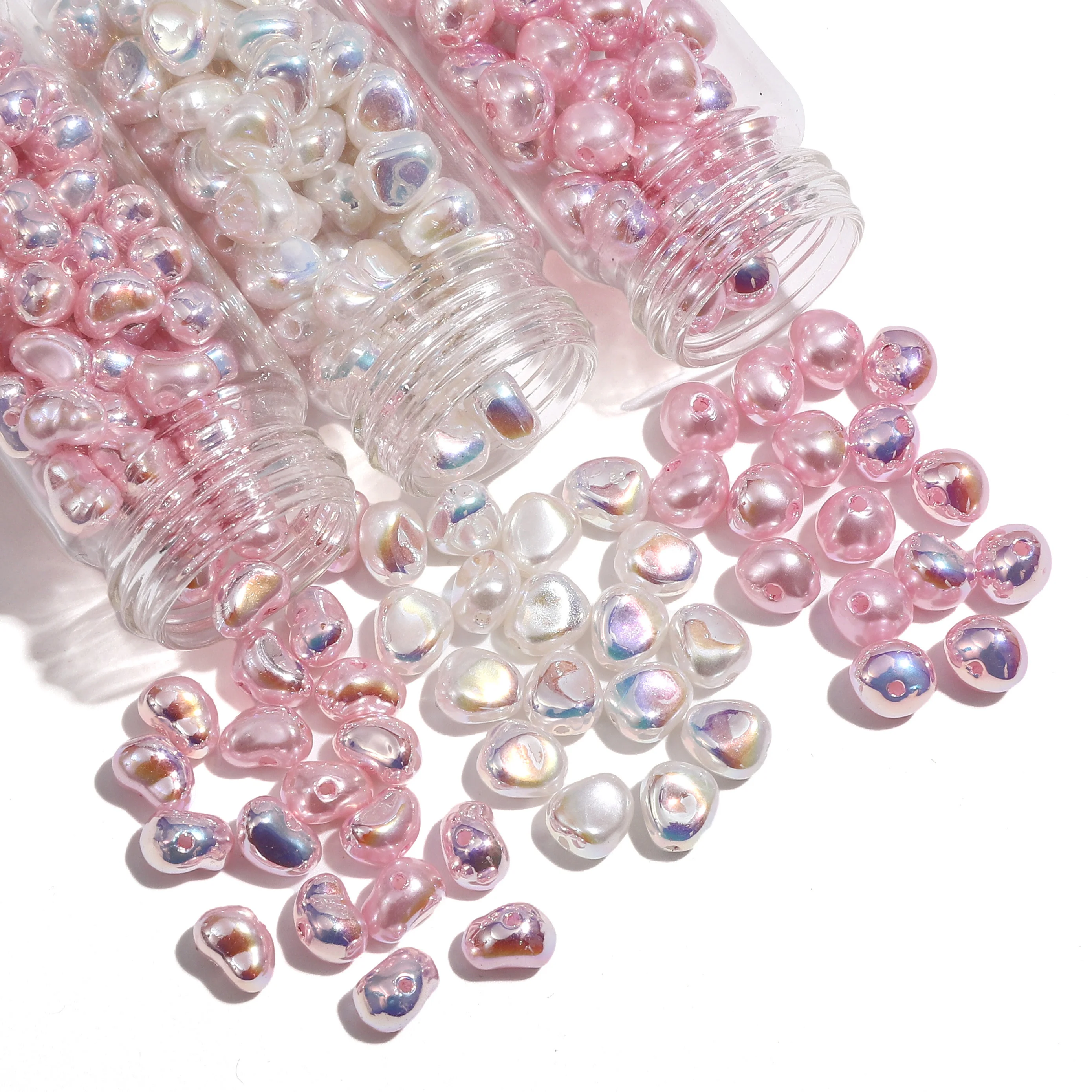 

2 шт. нерегулярные АБС-пластики с искусственным жемчугом, круглые пластиковые свободные бусины-разделители для изготовления ювелирных изделий, ожерелье, серьги, аксессуары для рукоделия