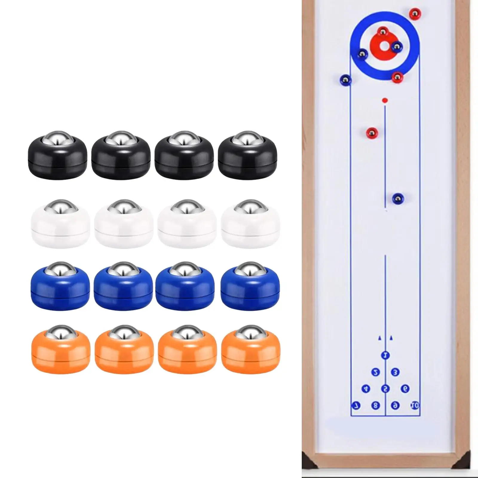 16x Shuffleboard Pucks Shuffleboard Accessories 4 Colors Indoor Shuffleboard Games Pucks for Kids Adults Leisure Sports Playing