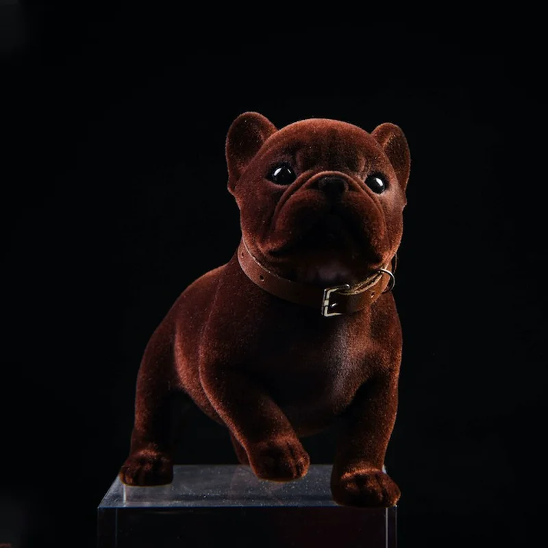 JXK Model Francuskiego Buldoga w Skali 1/6 z Żywicy, Realistyczny, Uroczy Zwierzak, Model Psa dla Figur Akcji 12-calowych, Ręcznie Robiony