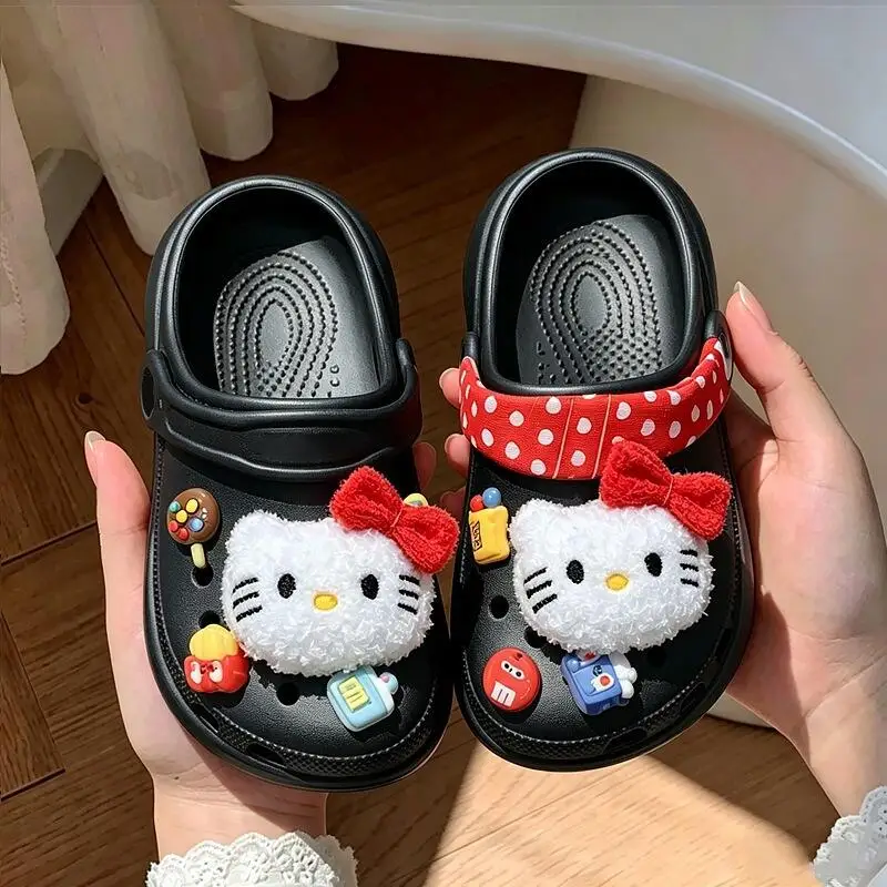 

Girls Breathable Garden Slippers Girls Summer New Gradient Color Beach Shoes Fashion Korean Children Soft Soled Indoor Sandals
