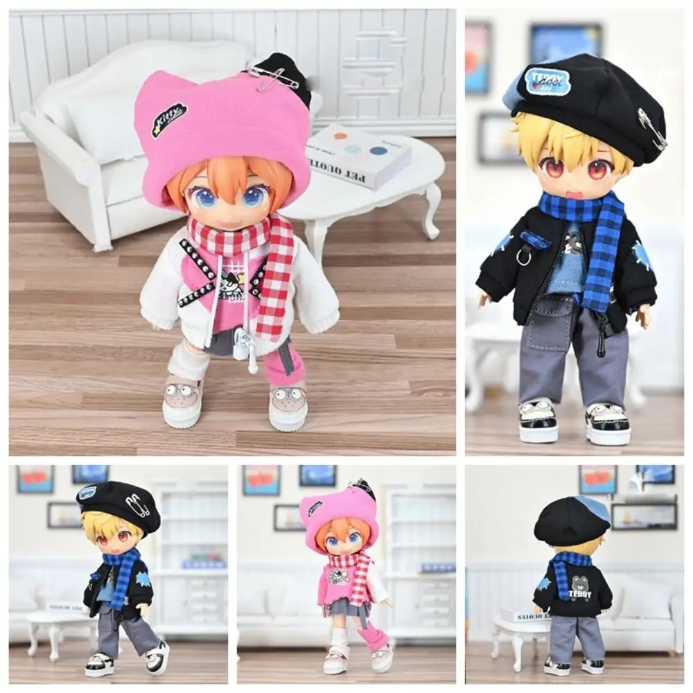 Hoodie Ob11 Doll Clothes Casual Dress Up Hat 1/12 Bjd Doll Clothes Messenger Bag Fashion Ob11 Bjd Doll Suit 1/12 BJD Doll