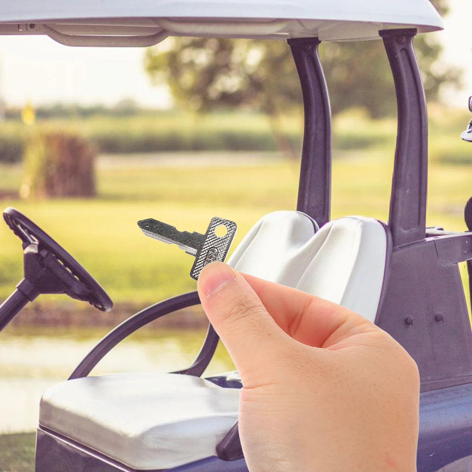 

6pcs Golf Cart Keys Club Car Accessories Compatible Durable Replacement Parts Electric Trolley DS Dash Lock
