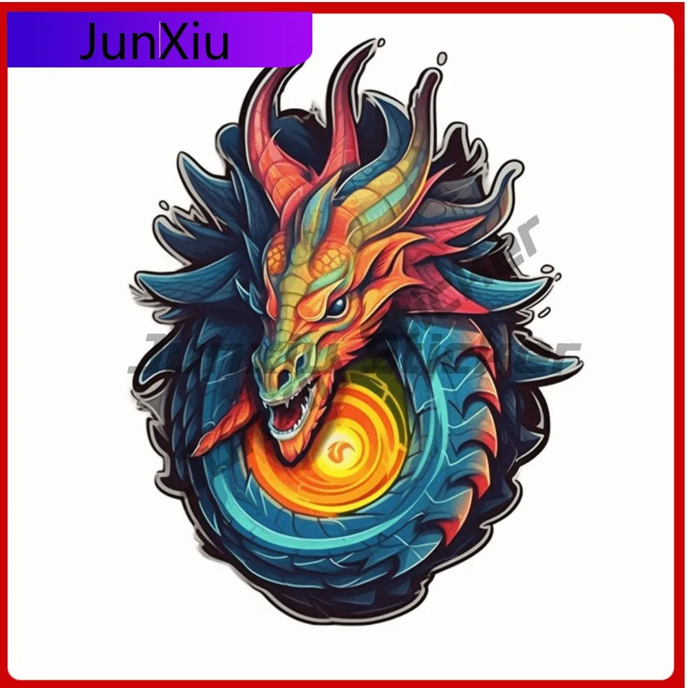 

Crest Dragon Sticker Folklore Decal for Truck Vintage Waterproof Vinyl Access Car Laptop Window Bumper