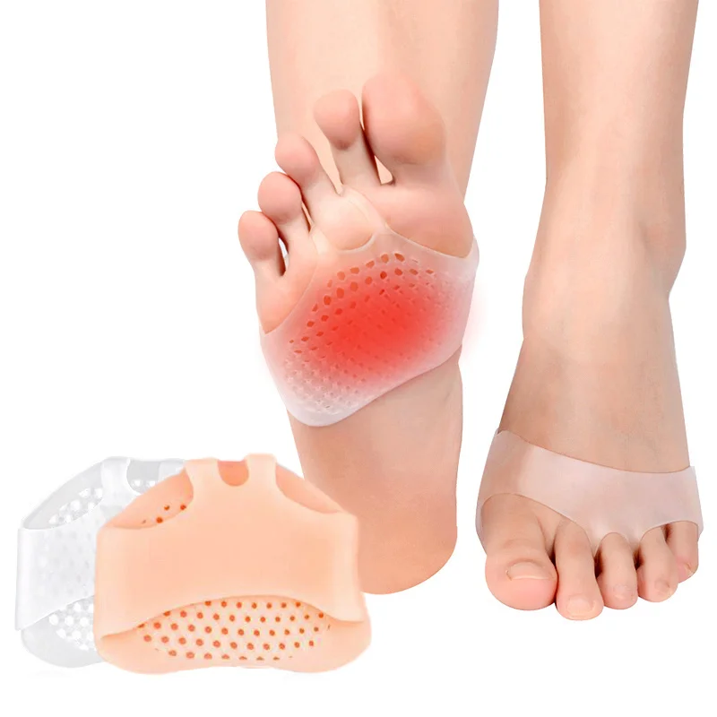 Silikon Vorfuß Pads für Frauen Hohe Ferse Schuhe Mittelfuß Schmerzen Relief Kissen Fuß Blister Zehen Einsatz Gel Honeycomb Einlegesohlen