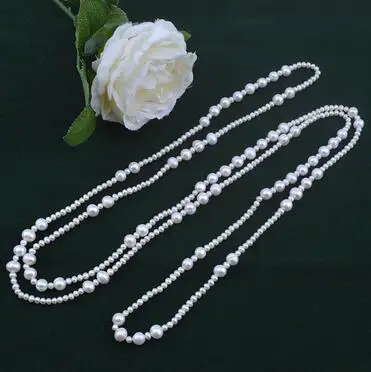 

4-8MM NATURAL SOUTH SEA freshwater white pink PEARL NECKLACE