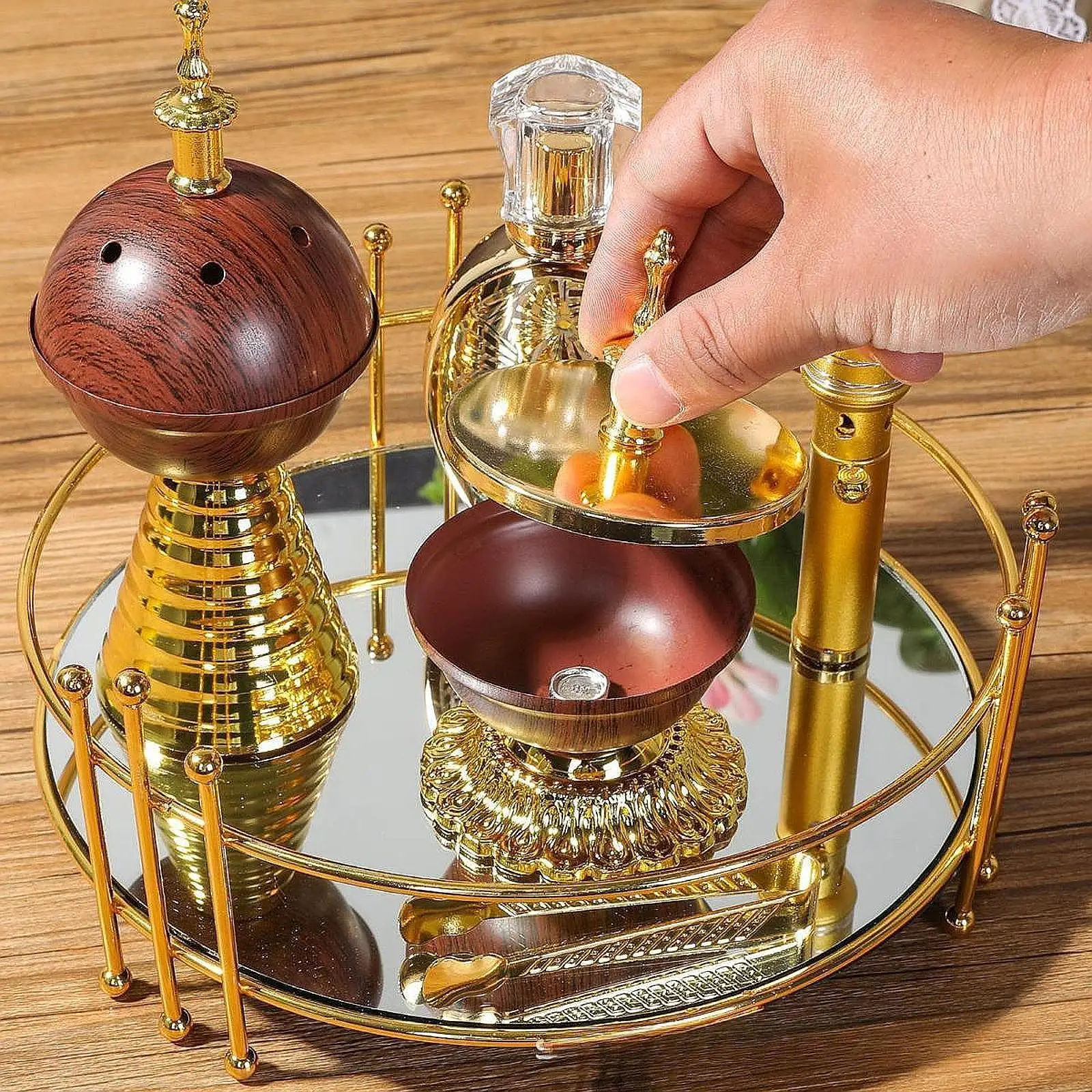 

Incense Burner Holder Middle Eastern Style Incense Stand Tabletop Ornament for