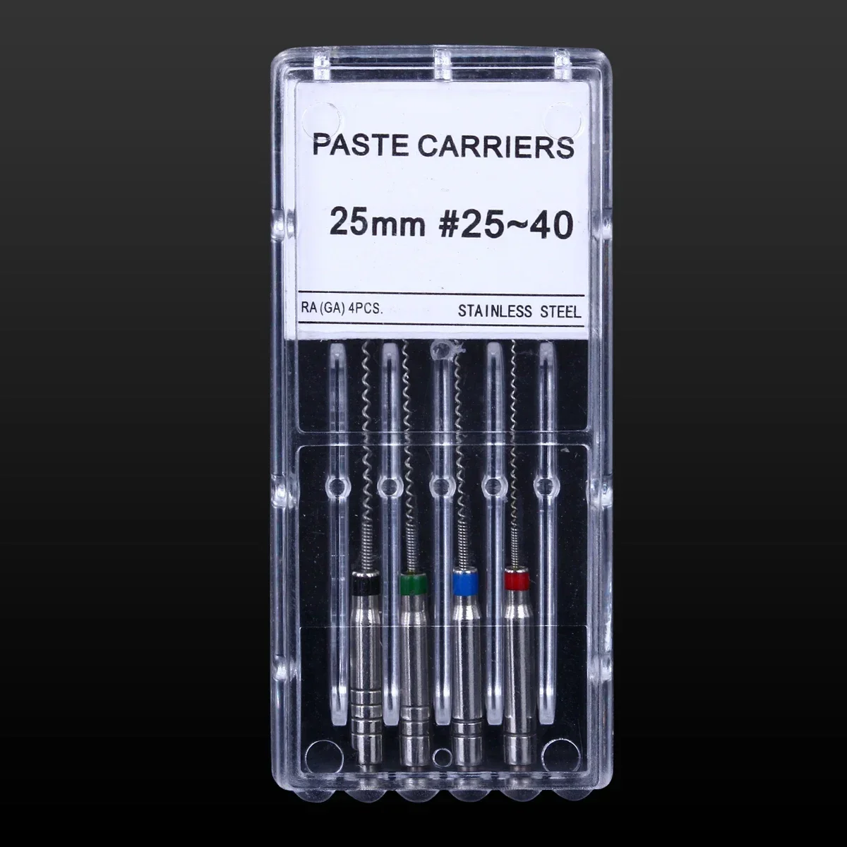 Professional Dental Filling Tool - 4pcs/Box 25mm 25#-40# Lentulo Rotary Paste Carriers