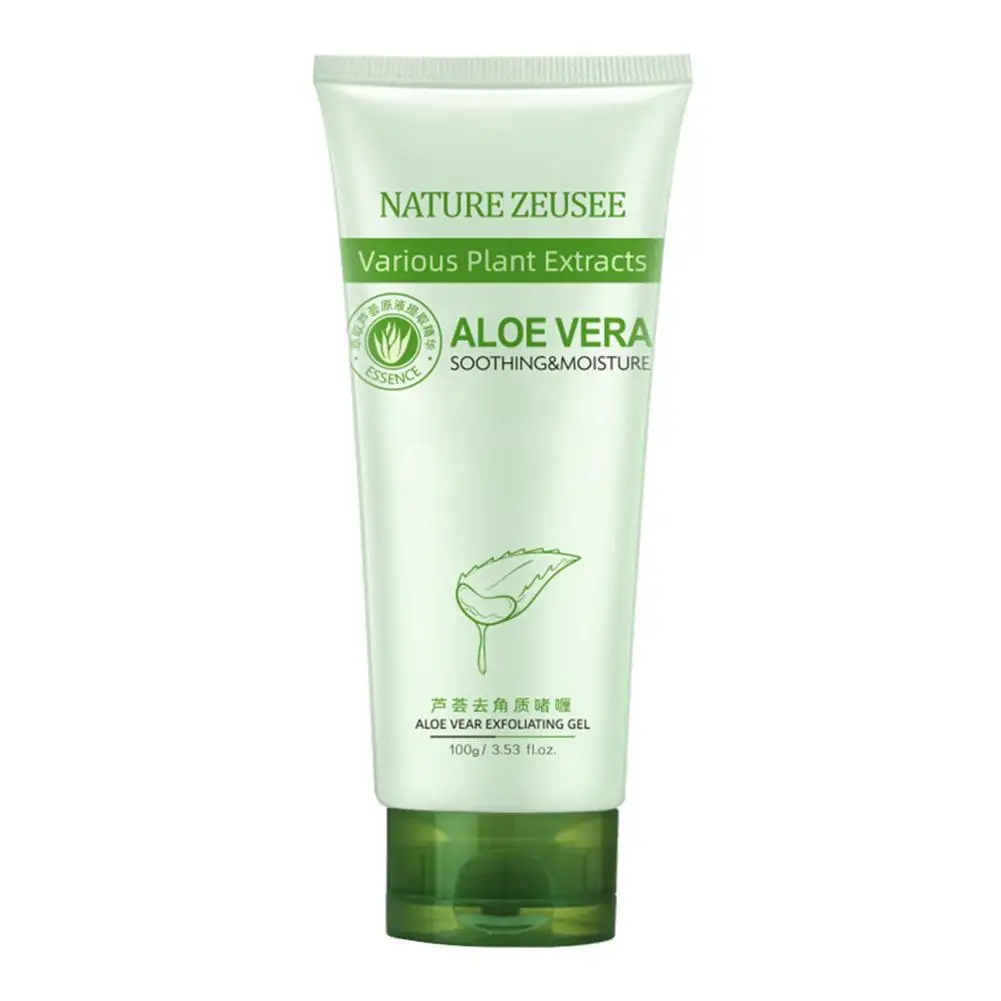 100g Gel esfoliante all'aloe Vera scrub viso peeling gel olio controllo del corpo rinfrescante bellezza sbiancante e prodotto per la cura idratante B4W8