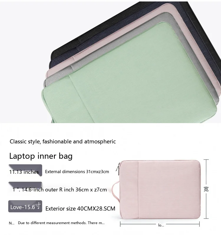 Multi-Size Oxford Tablet-Hülle 11-15,6 Zoll Schutztasche für iPad mit Plüschfutter – Detail 2
