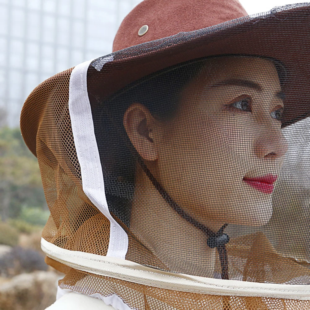 

3pcs Face Beekeeping Veil Bee Hat Full Face Neck Cover Beekeeping Veil Mask With Gloves For Beekeepinggardenhiking