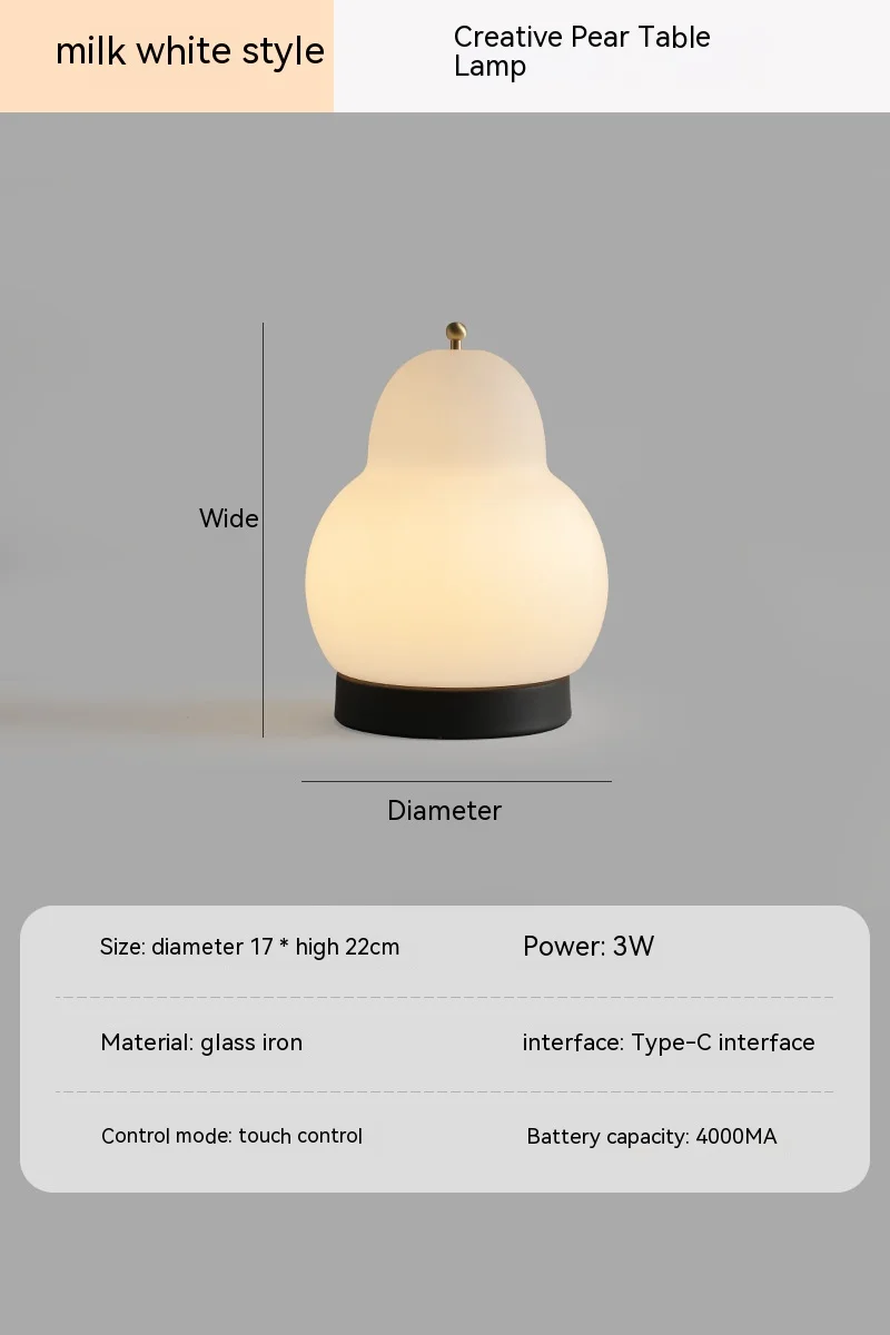 Lampada da notte lampada di illuminazione a batteria a lunga durata lampada da tavolo per la protezione degli occhi per l'alimentazione del bambino lampada da comodino lampada da notte per camera da letto