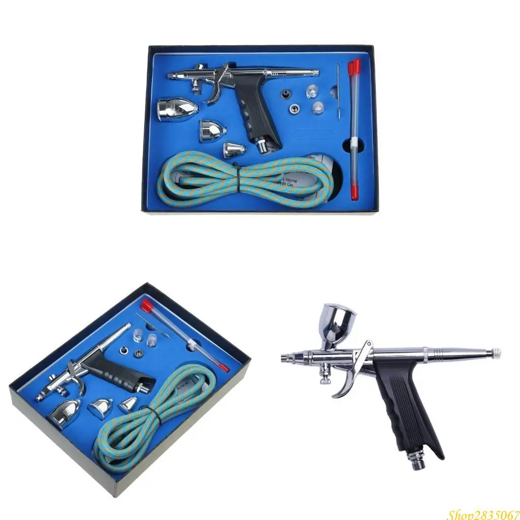 

Профессиональный аэрографический набор с иглами 0,38 и 0,5 мм и 1/4 унции жидкости 831F