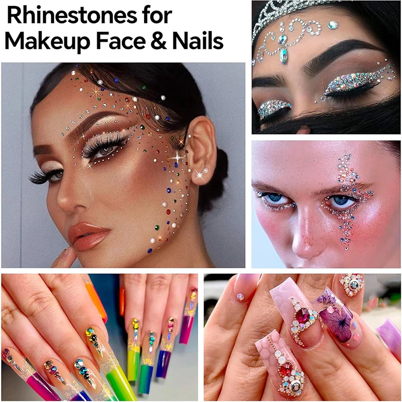 Bobohoo SS3-SS30 Cobalt-Violett Flachrückige Kristalle, Nicht-Heißfixierbare Strasssteine, Kristallglitzersteine für Nagelkunst, DIY-Bastelarbeiten und Dekorationen – Detail 14