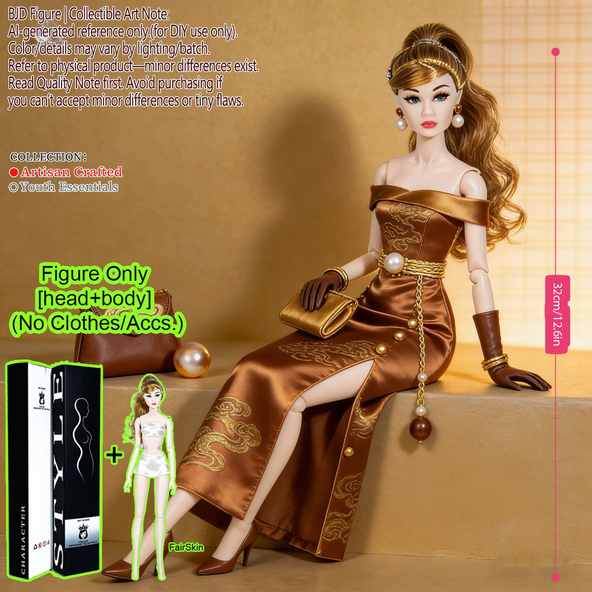 12 Inch 1/6 MJD BJD Supermodel Ball Joint Doll Posable Articulated Figure Delicate Face Makeup Collect Toy No Clothes