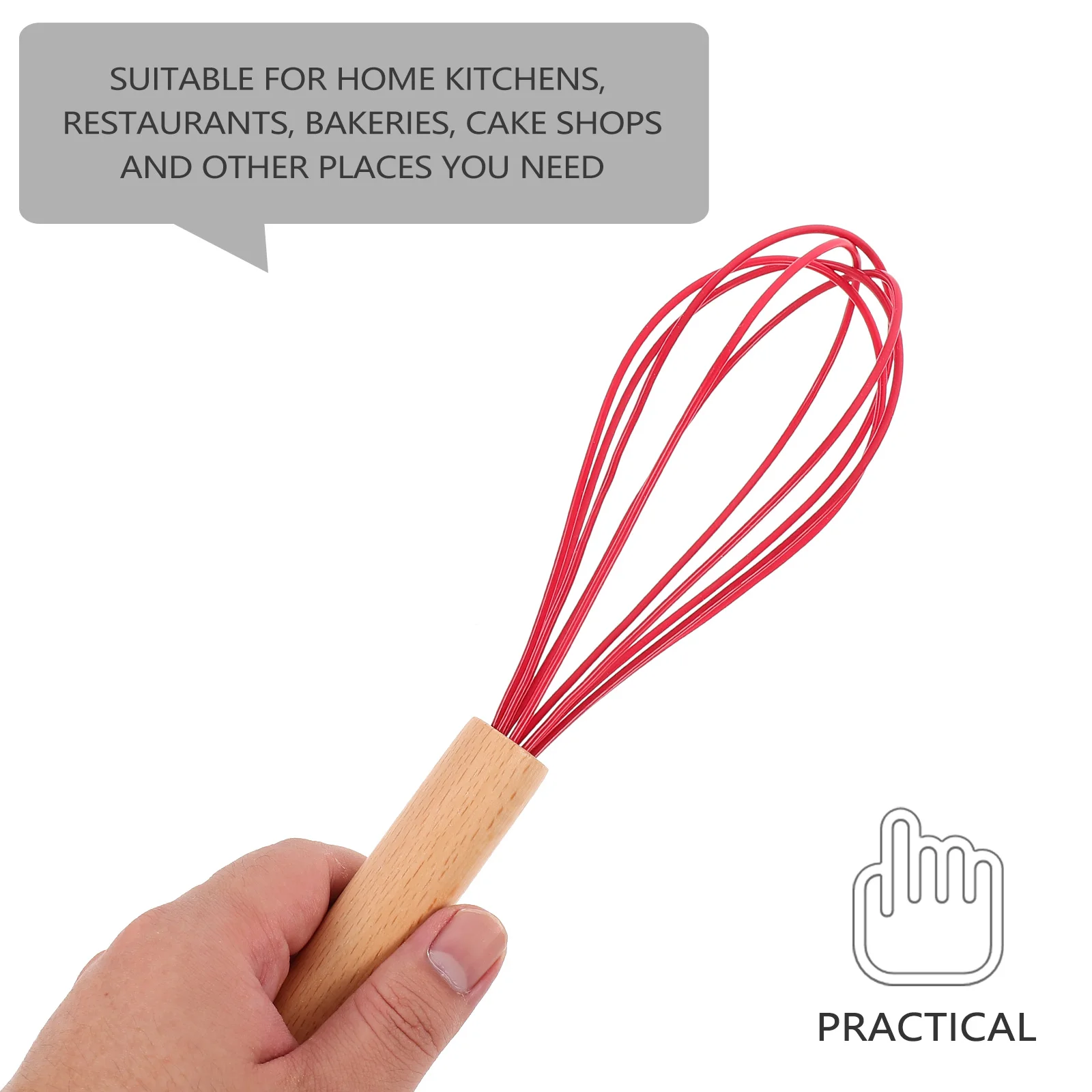 

4Pcs Manual Egg Mixer Silicone Handle Household Egg Whisk for Cooking Baking Kitchen Stirrer Hand Whisk for Cooking