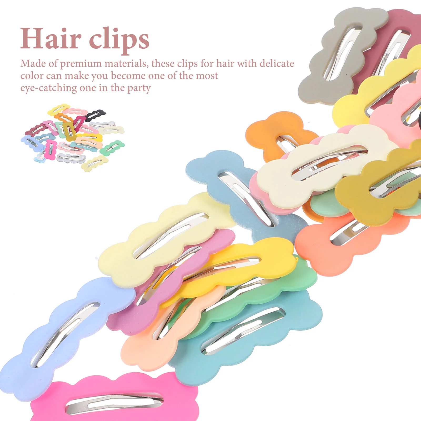 30 Pcs Kids Hair Accessories for Girls Cutout Cloud Clip Small Barrettes Matte Women Mini Claw Clips