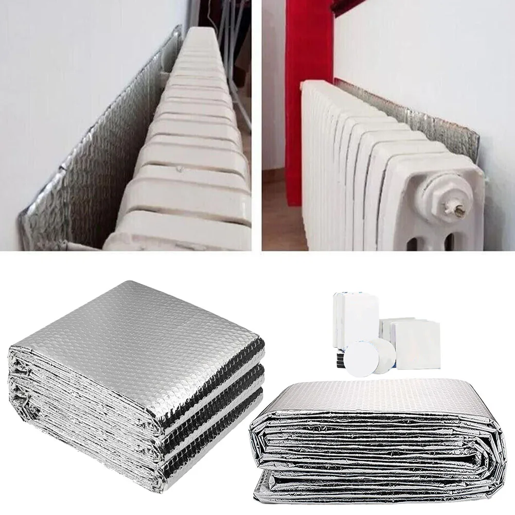 Radiator Radiator Heat Reflection Insulation Foil 5mx50cm Double Sided Aluminum Bubble Insulation Sheet Save Energy In Winter