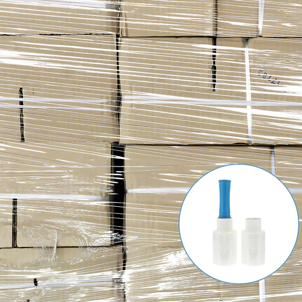 

1Set Hand Stretch Film Plastic Handle 10cm X150m Clear Stretch Wrap Roll Heavy-Duty Wrapping Plastic Moving Wrap