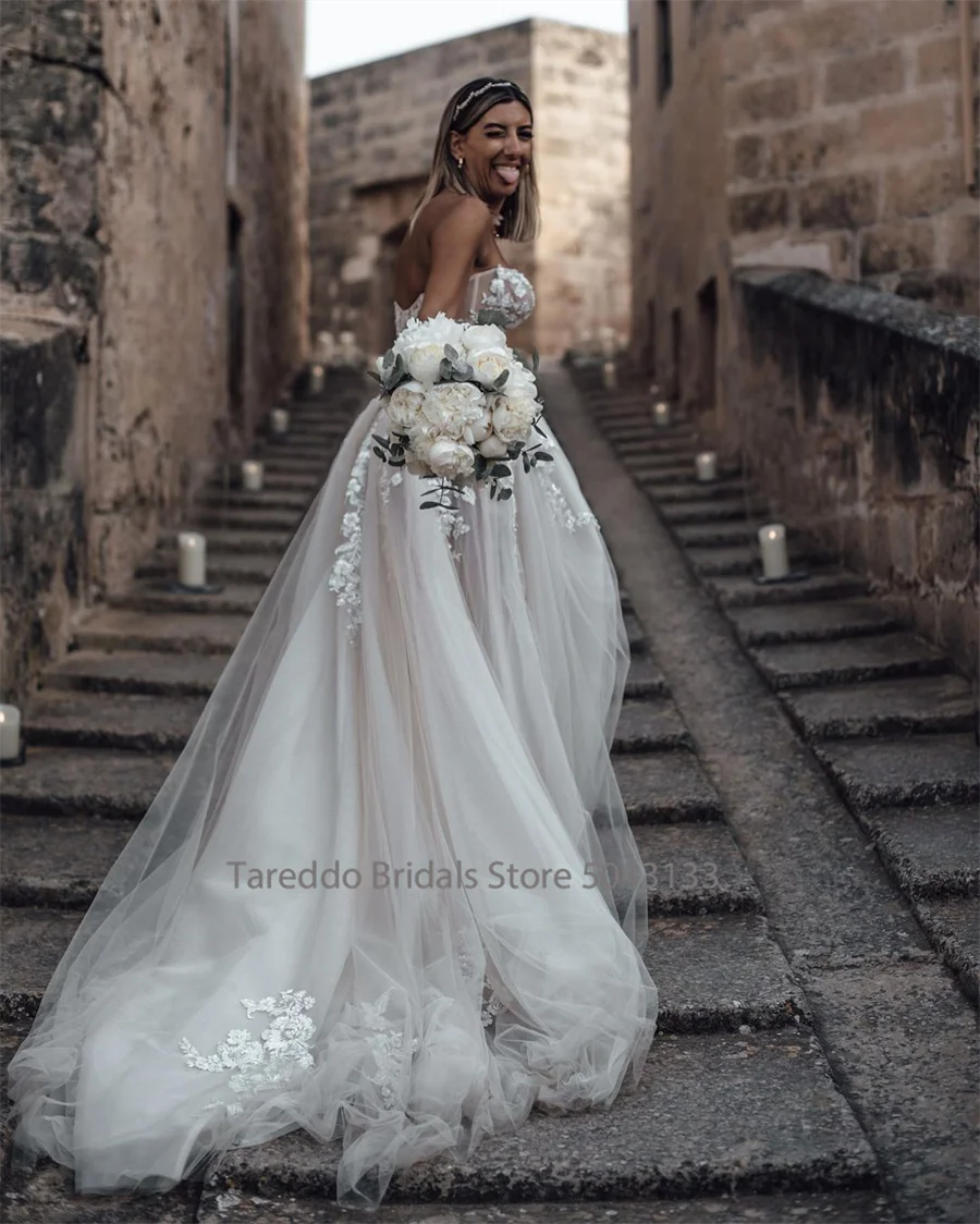 Customized Breathtaking Strapless Wedding Dress Featuring Stunning Crystals Lace Appliques and Flowy Silhouette Bridal Dress - AliExpress 320 Customized Breathtaking Strapless Wedding Dress Featuring Stunning Crystals Lace Appliques and Flowy Silhouette Bridal Dress - AliExpress 320