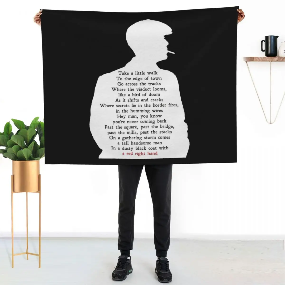 Peaky Lyrics White Throw Blanket Thin Sofa manga Bed linens wednesday Plush Blankets