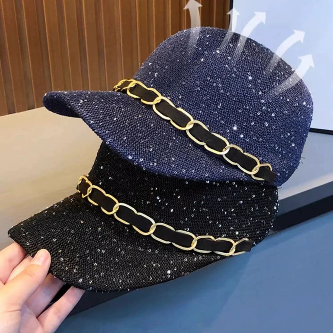 Women's Fashionable Octagonal Hat: Summer Openwork Breathable Sun Baseball Cap, Versatile Riding Hat, New Arrival Baseball Cap