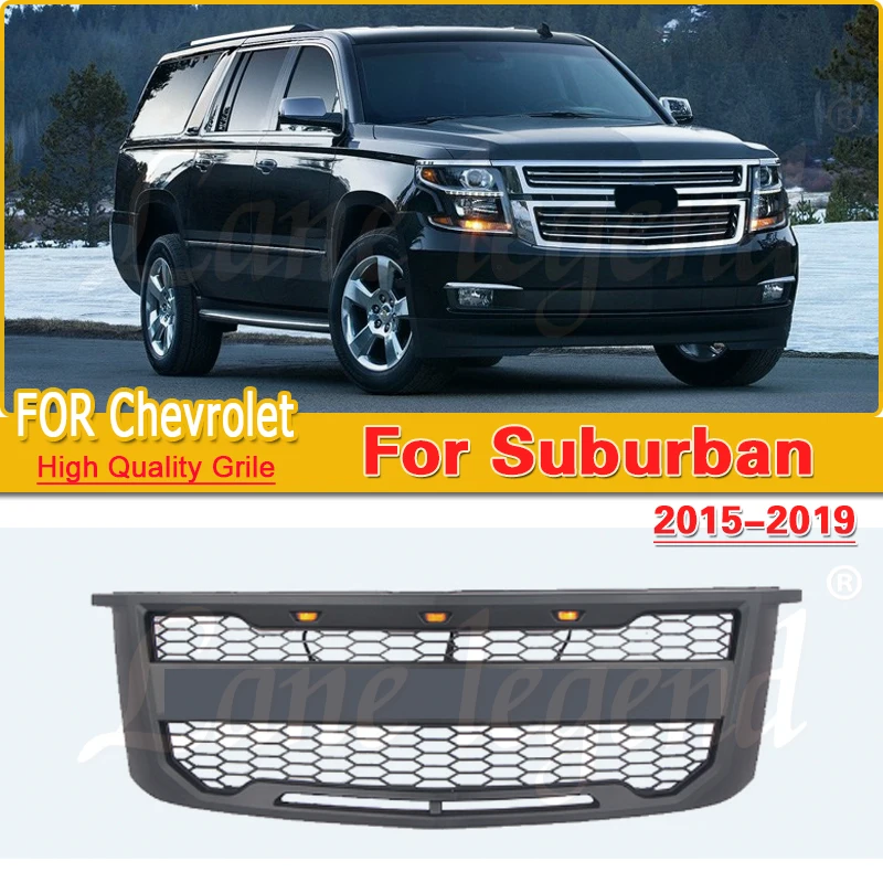 

High quality Car Front Racing Facelift Mesh Grille with ABS Front grille trim accessories For Chevrolet Suburban 2015-2019