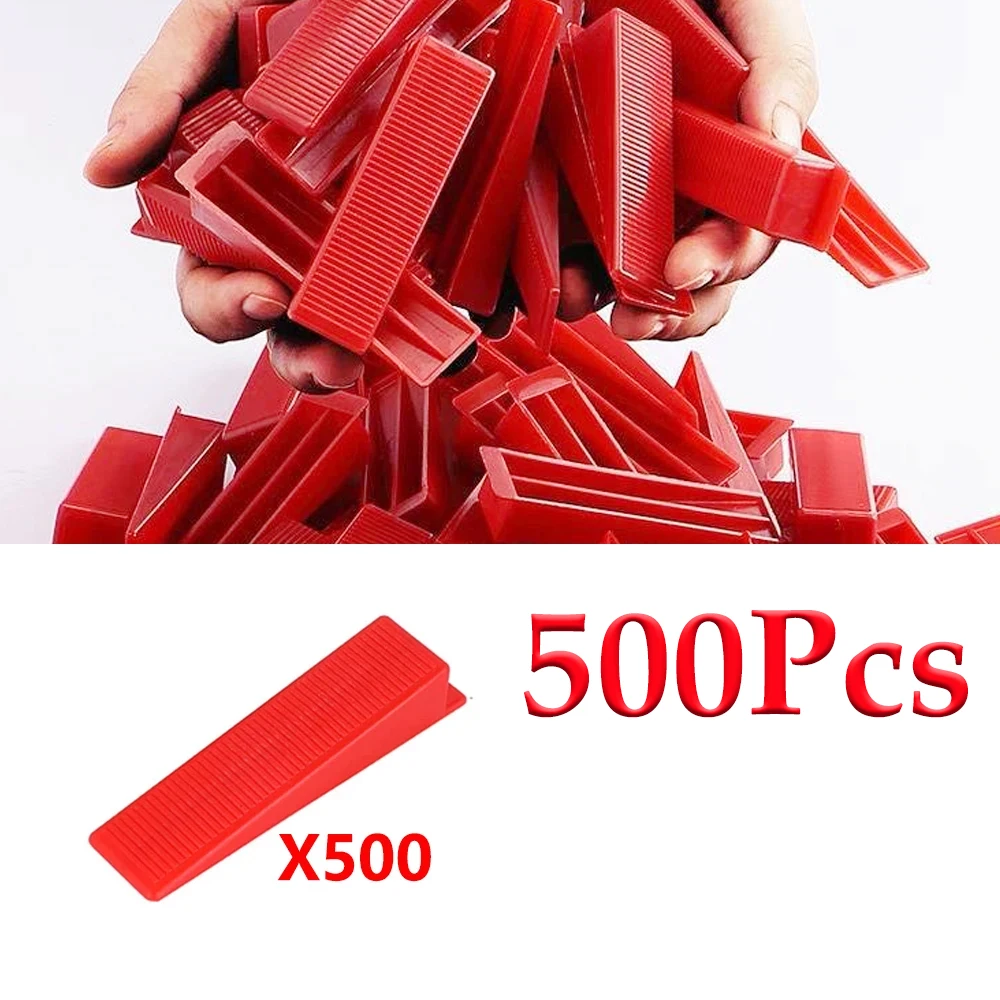 50/500Pcs Reusable Ceramic Wedges Insert Tile Leveling System Clips Spacers Tiling Floor Wall Carrelage Construction Tool