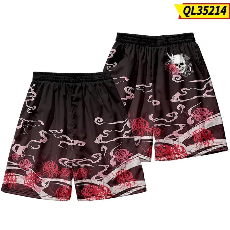Traditional Clothing for Men and Women, Casual, Ruth, Black Skeleton Print, Kimono, Beach, Streetwear, Samurai