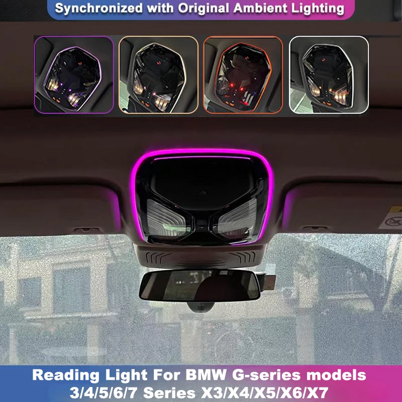 

11-Color LED Reading Light - For BMW 3/4/5/6/7/X3/X4/X5/X6/X7 Series G20 G22 G01 G05 G30 G60 G45 With OEM Sync Ambient Lighting