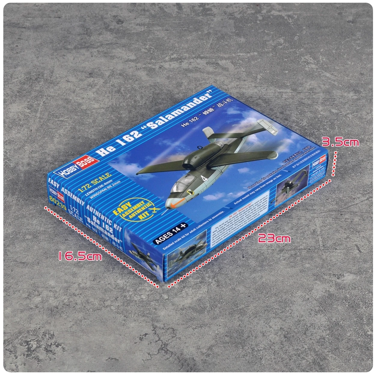 

HobbyBoss 1/72 Scale He 162 Salamander Fighter Military Plastic Aircraft Assembly Model #80239