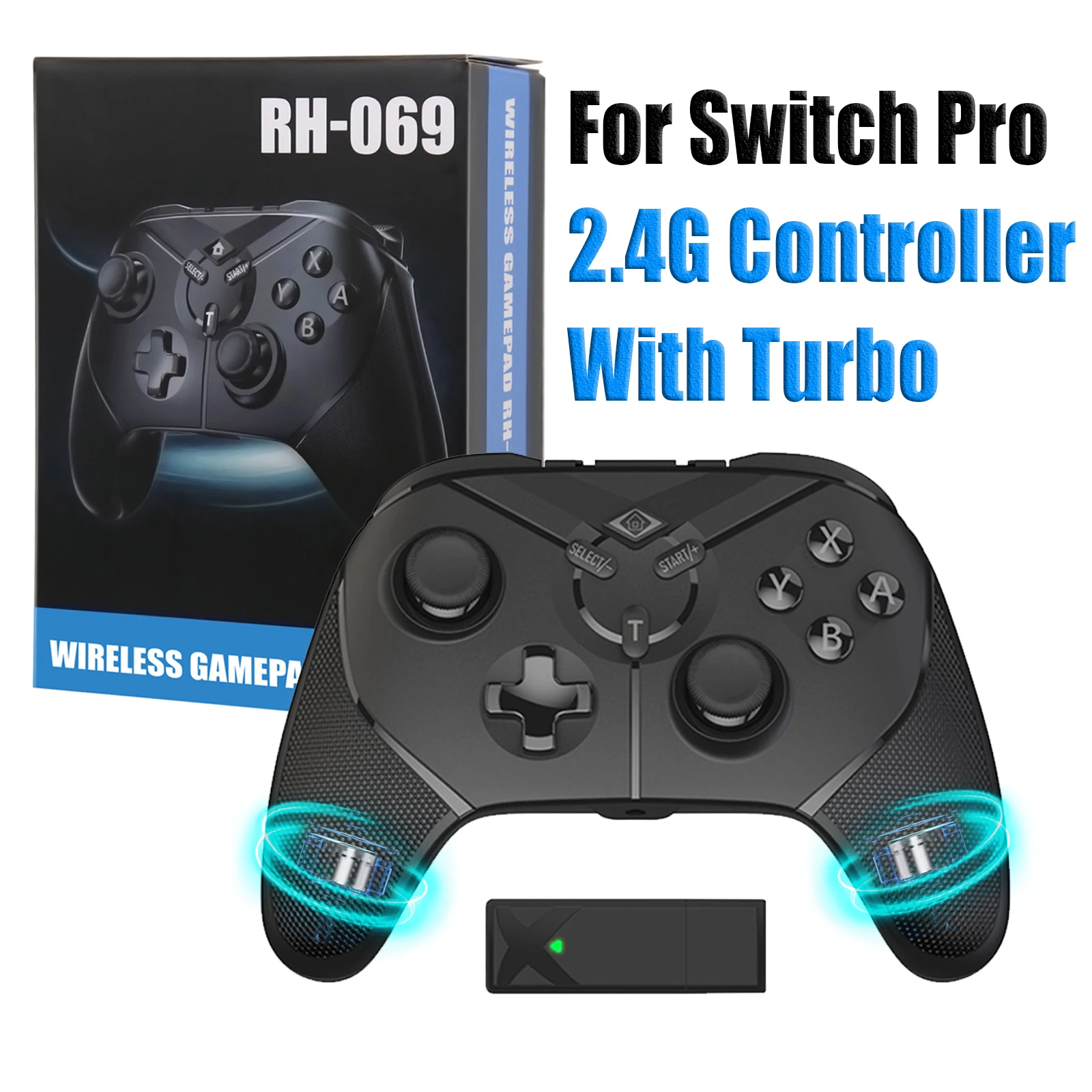 Manette de jeu sans fil pour Nintendo Switch Pro, pour Console de jeu OLED/Lite/Steam/Android/IOS, avec gyroscope à 6 axes