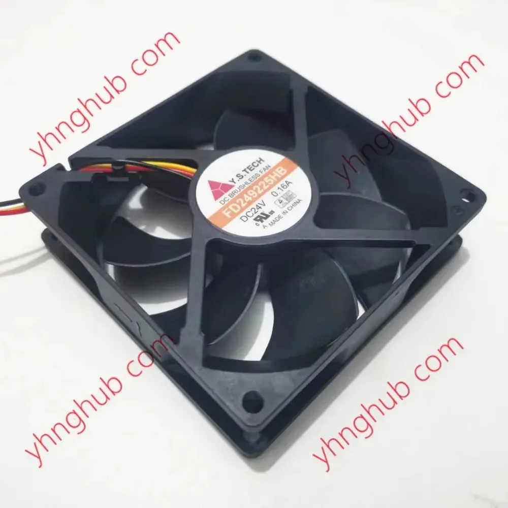 

Вентилятор охлаждения Y.S TECH FD249225HB DC 24V 0.16A 92x92x25мм, 3-проводной