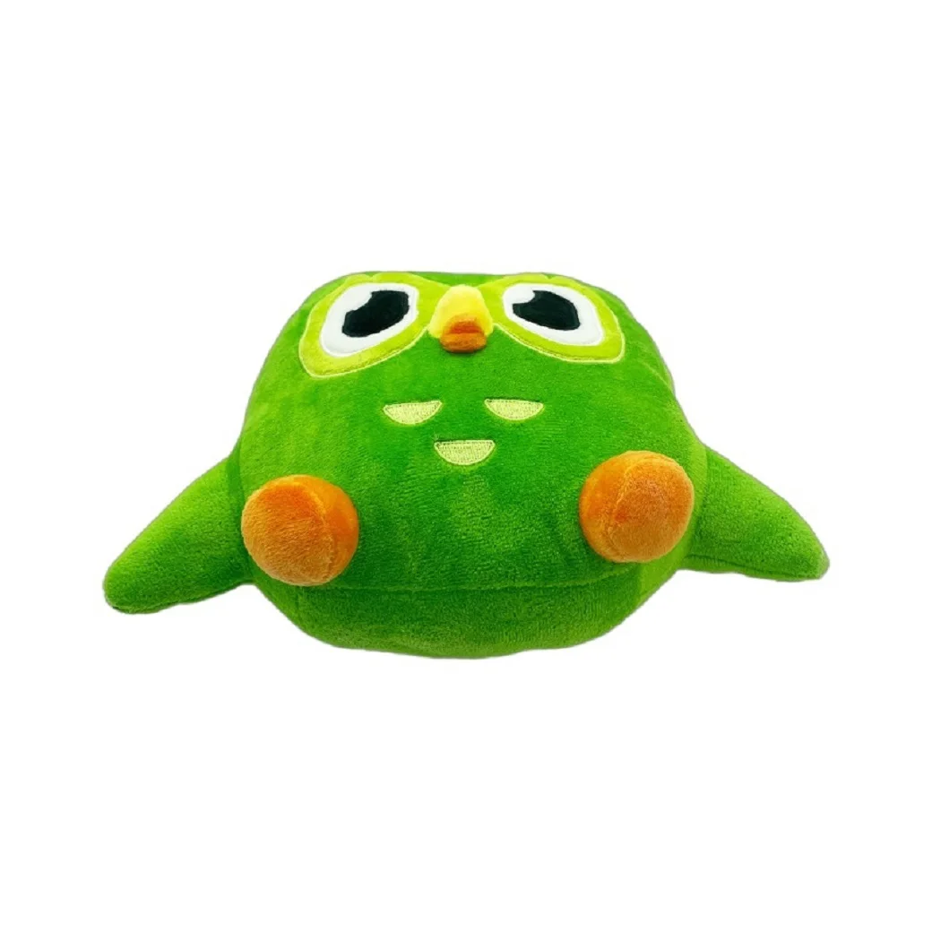 Зеленая плюшевая игрушка Duolingo Owl Duo Plushie Of Duo The Owl, мультяшная аниме-кукла с совой, мягкая игрушка в виде животного, детский подарок на день рождения