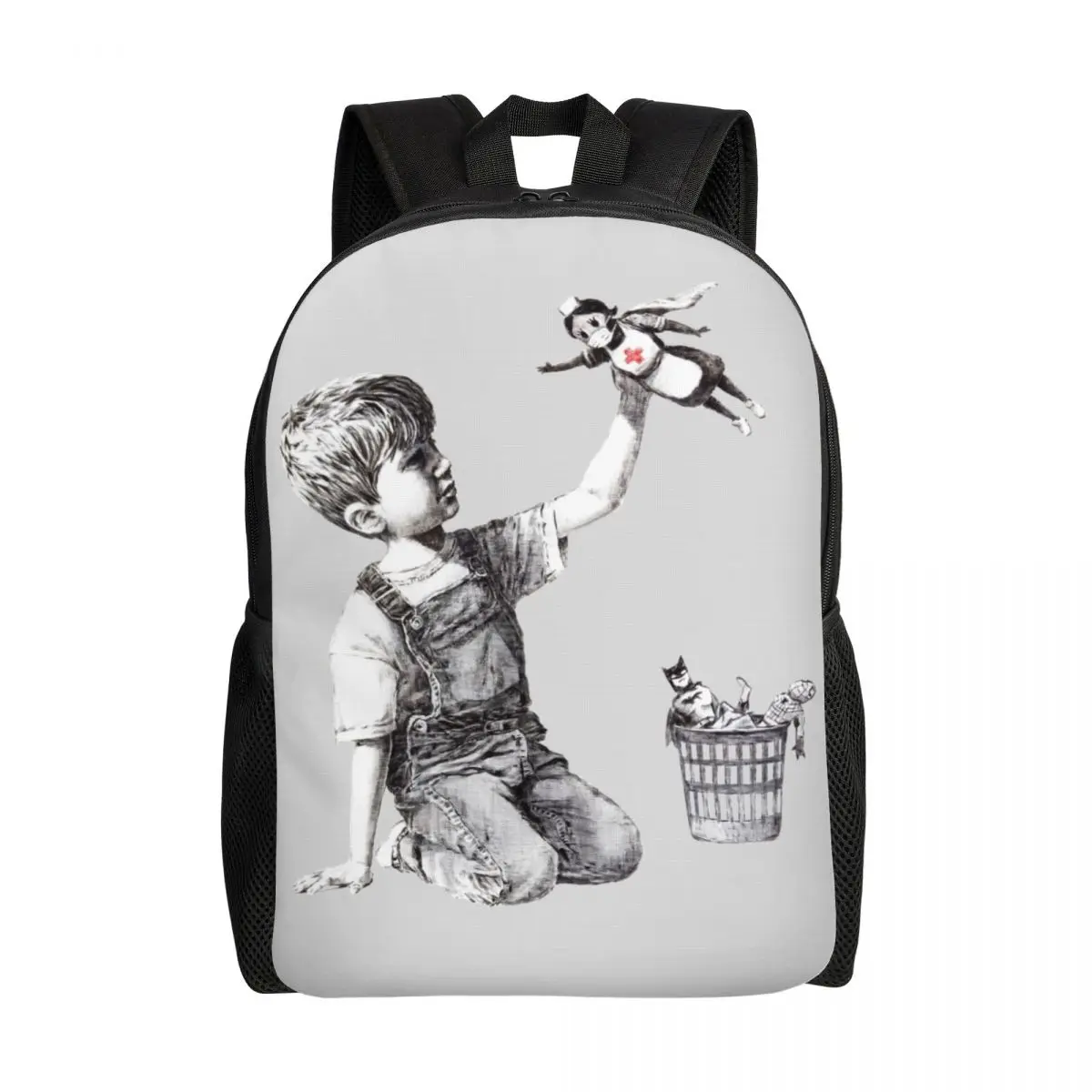 Game Changer Backpacks for Men Women School College Student Bookbag Fits 15 Inch Laptop Banksy Street Graffiti Pop Art Bags