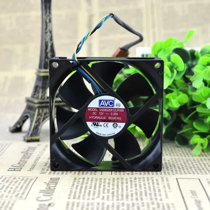 for Qihong for AVC 8025 12V 0.35A DS08025R12UP059 4 Pin PWM Speed Regulating Cooling Fan Original