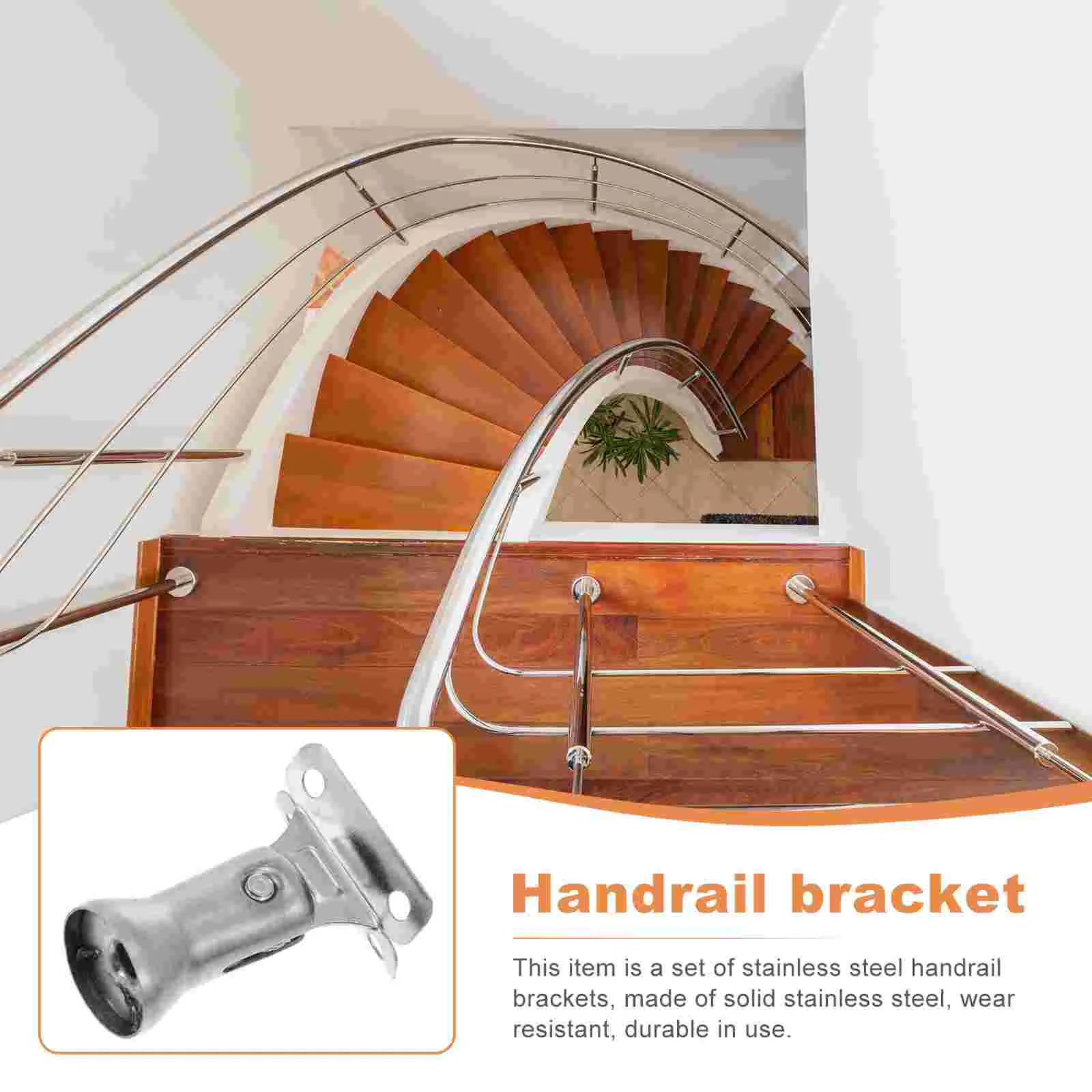 Stainless Steel Handrail Bracket Stamping Handrail Bracket Stair Railing Post Stainless Steel Shelves Practical Support