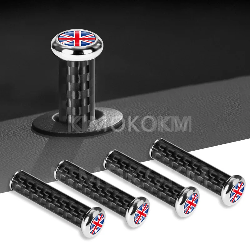 

4Pcs/Set CarbonFiber Door Handle Accessories Lock Modification Knob Auto Knobs For MINI COOPER S JCW F56 F60 R55 R56 Accessories