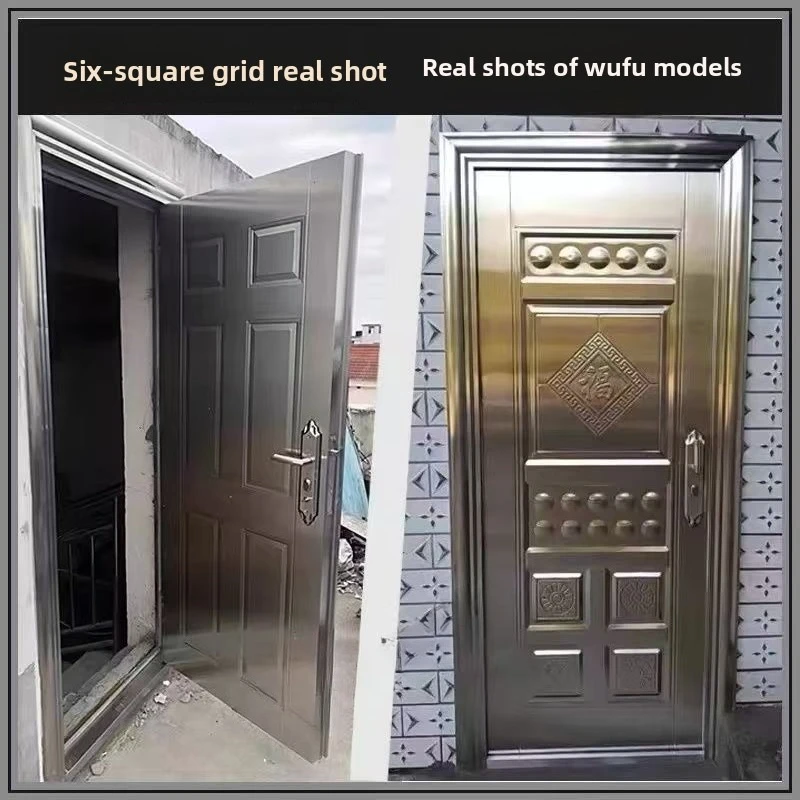 ประตูสแตนเลส 304 หนาพิเศษ ป้องกันการโจรกรรม ประตูเดี่ยว ประตูระเบียง ประตูทางเข้า