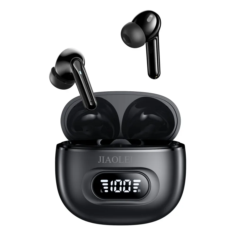 

JIAOLEI Беспроводные наушники Bluetooth 5,3 TWS ENC Наушники с шумоподавлением Игры Музыка Спорт Стерео Наушники с цифровым дисплеем