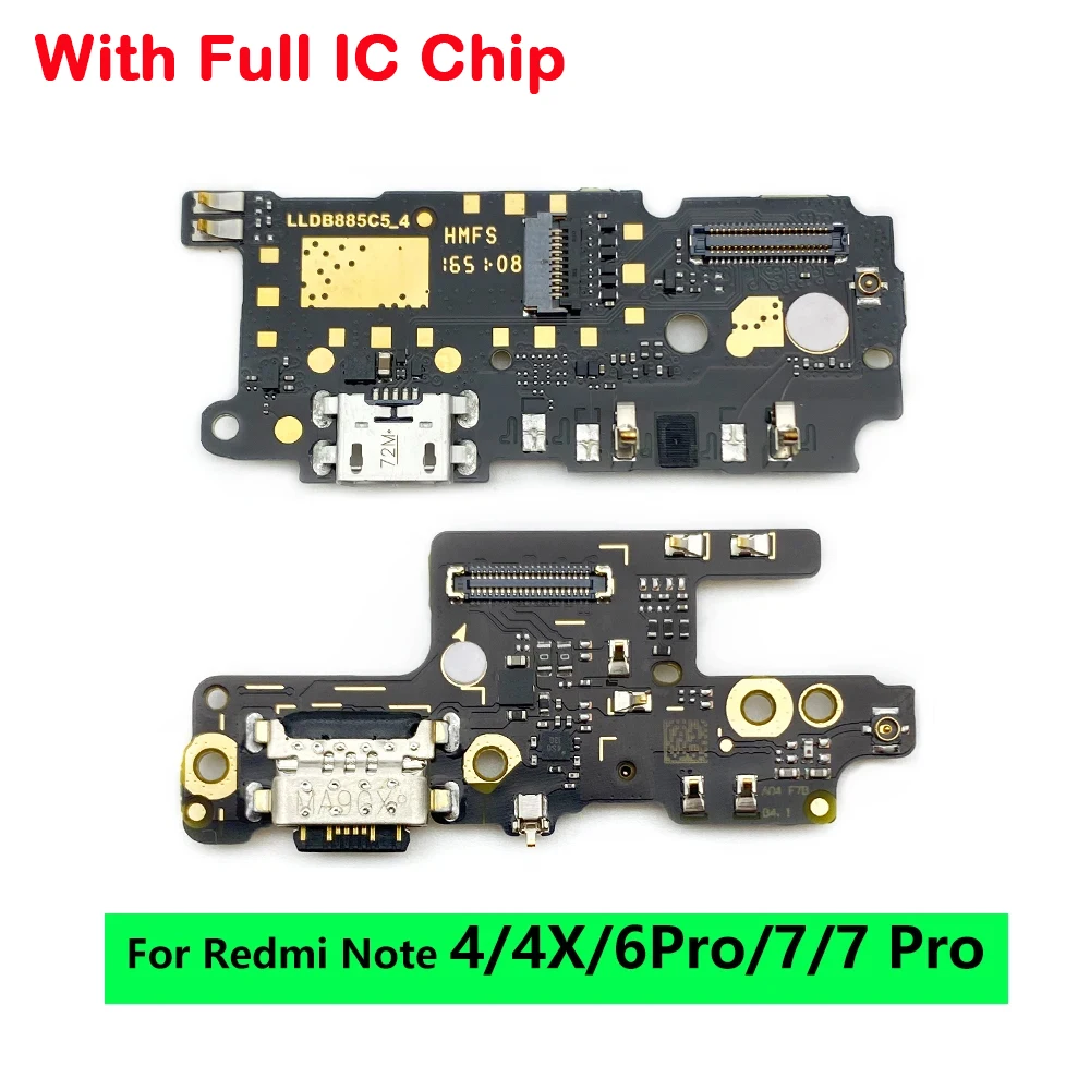 Fast Charge For Xiaomi Redmi Note 3 4 4X 5 6 7 8T 9 9S Pro USB Charging Dock Port Plug Socket Charge Connector Board Flex