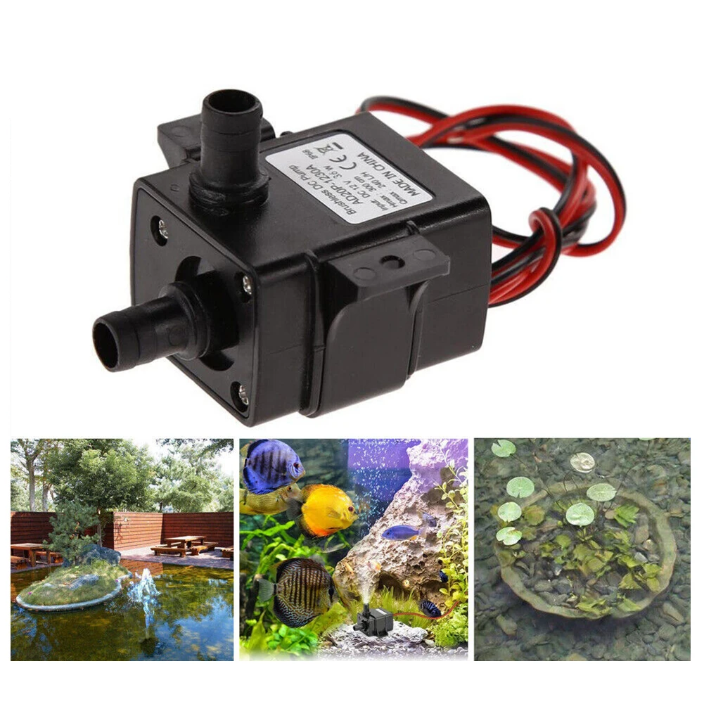 12V 5W ABS Micro Water Pump With Bracket High Pressure Diaphragm Self Priming Pump 240L/H RV Caravan Water Oil Gasoline Acids