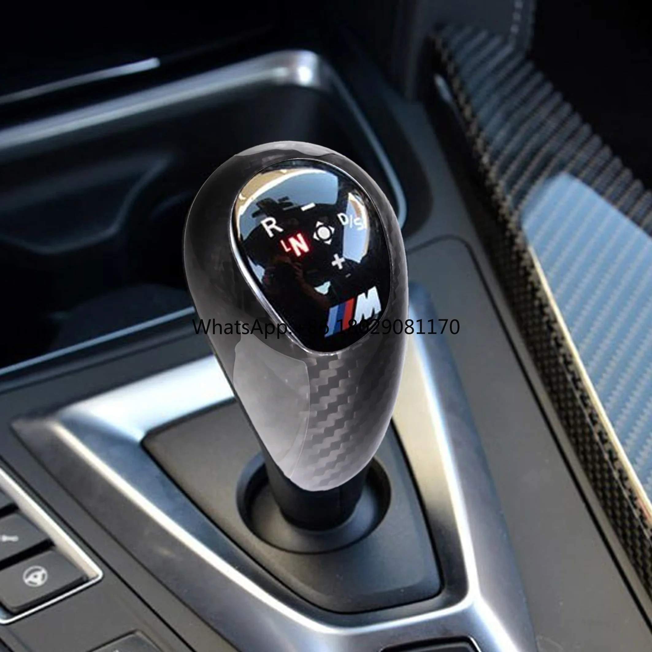 

High Quality For BMW M3 M5 M6 Inner Gear Lever Shift Knob Cover Carbon Fiber