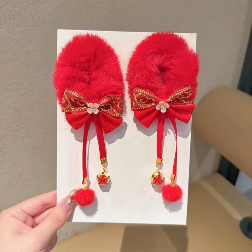 

Winter Traditional Chinese Style Hair Accessories Tassel New Year Hair Ties Bow Butterfly Children's Hair Ropes Celebration